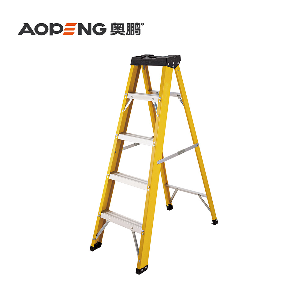 One side steps fiberglass ladder