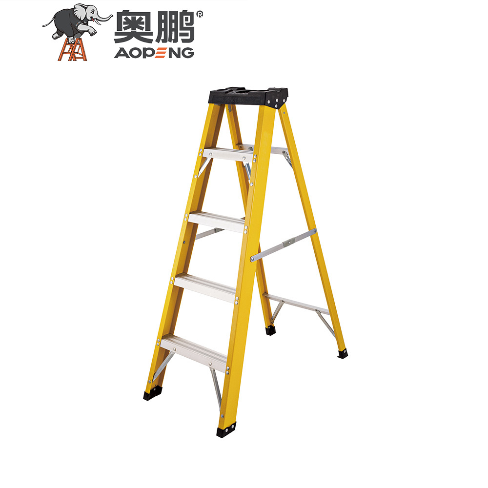 One side steps fiberglass ladder