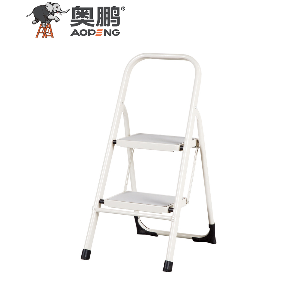 AP-1202 TWO Step ladder, folding step stool, step stool with wide anti-slip pedal, lightweight, portable folding step ladder with handgrip