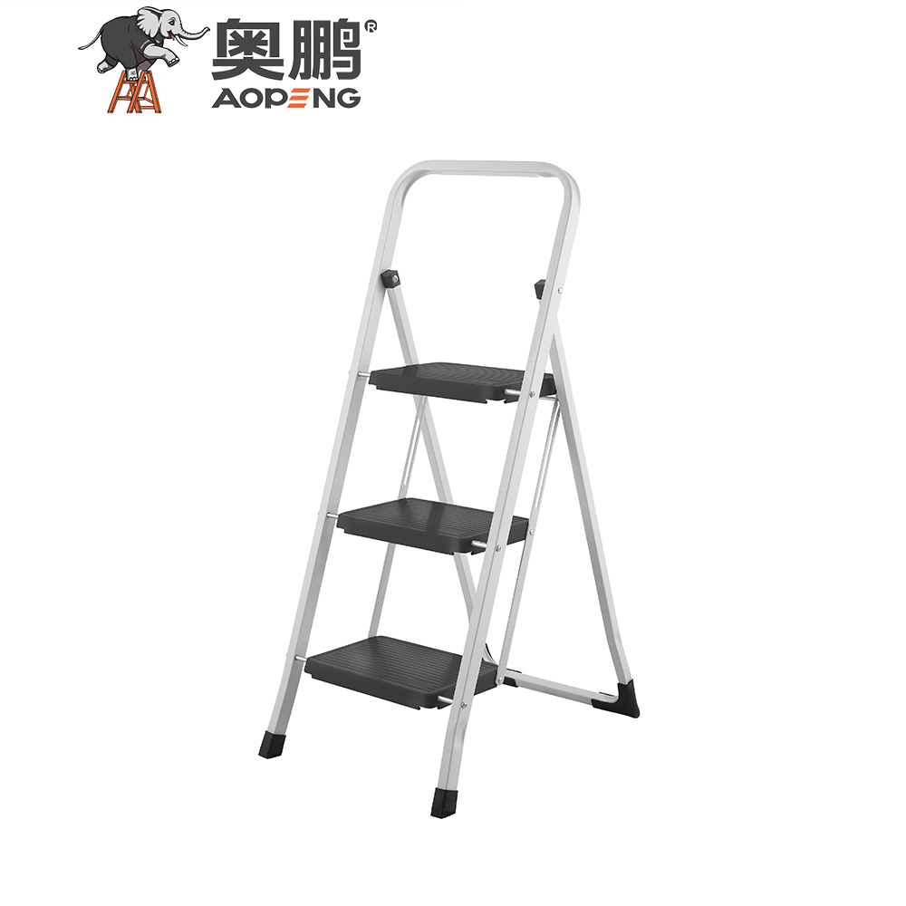 AP-1402 TWO Step ladder, folding step stool, step stool with wide anti-slip pedal, lightweight, portable folding step ladder with handgrip