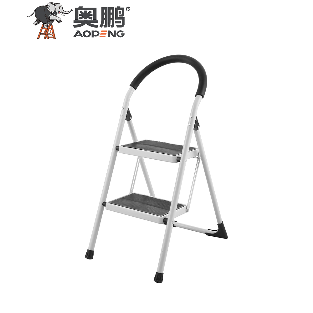 AP-1173A Three step ladder, folding step stool, step stool with wide anti-slip pedal, lightweight, portable folding step ladder with handgrip