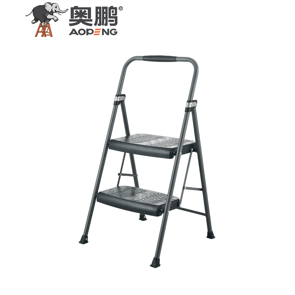 AP-1143 Three step ladder, folding step stool, step stool with wide anti-slip pedal, lightweight, portable folding step ladder with handgrip