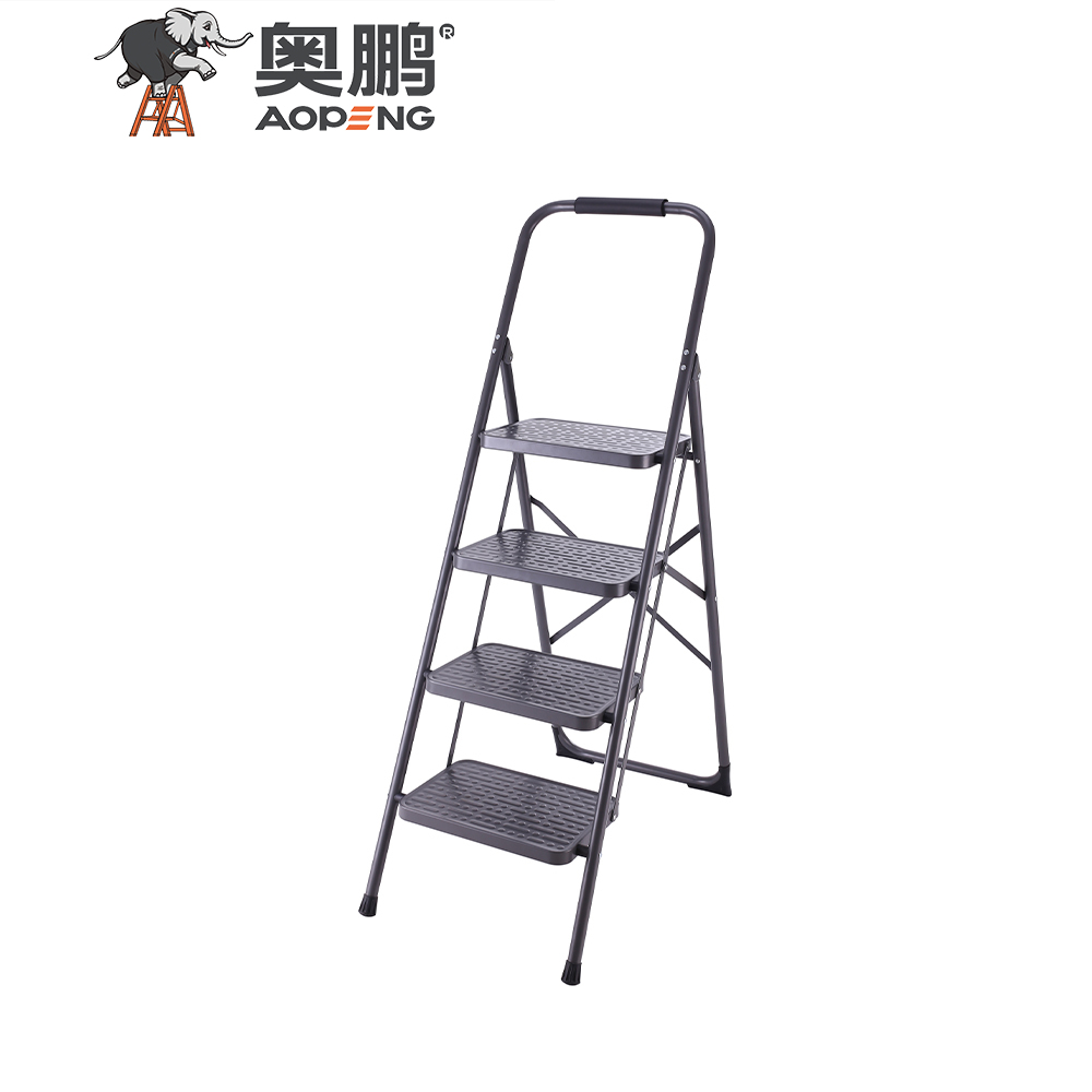 AP-1102DH Two step ladder, folding step stool, step stool with wide anti-slip pedal, lightweight, portable folding step ladder with handgrip