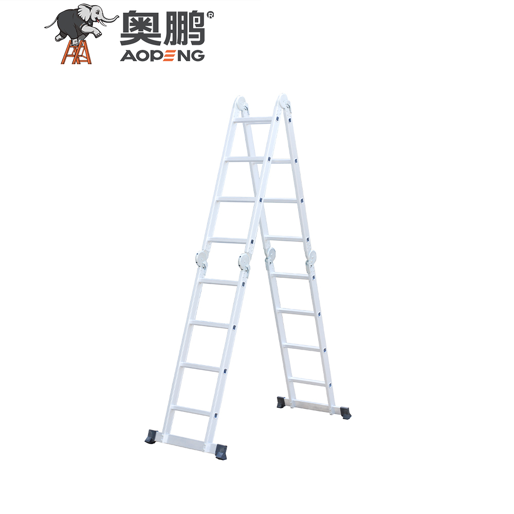 AP-403A Aopeng folding ladder heavy duty step tall ladders multipurpose aluminum extension scaffolding platform, 150kg