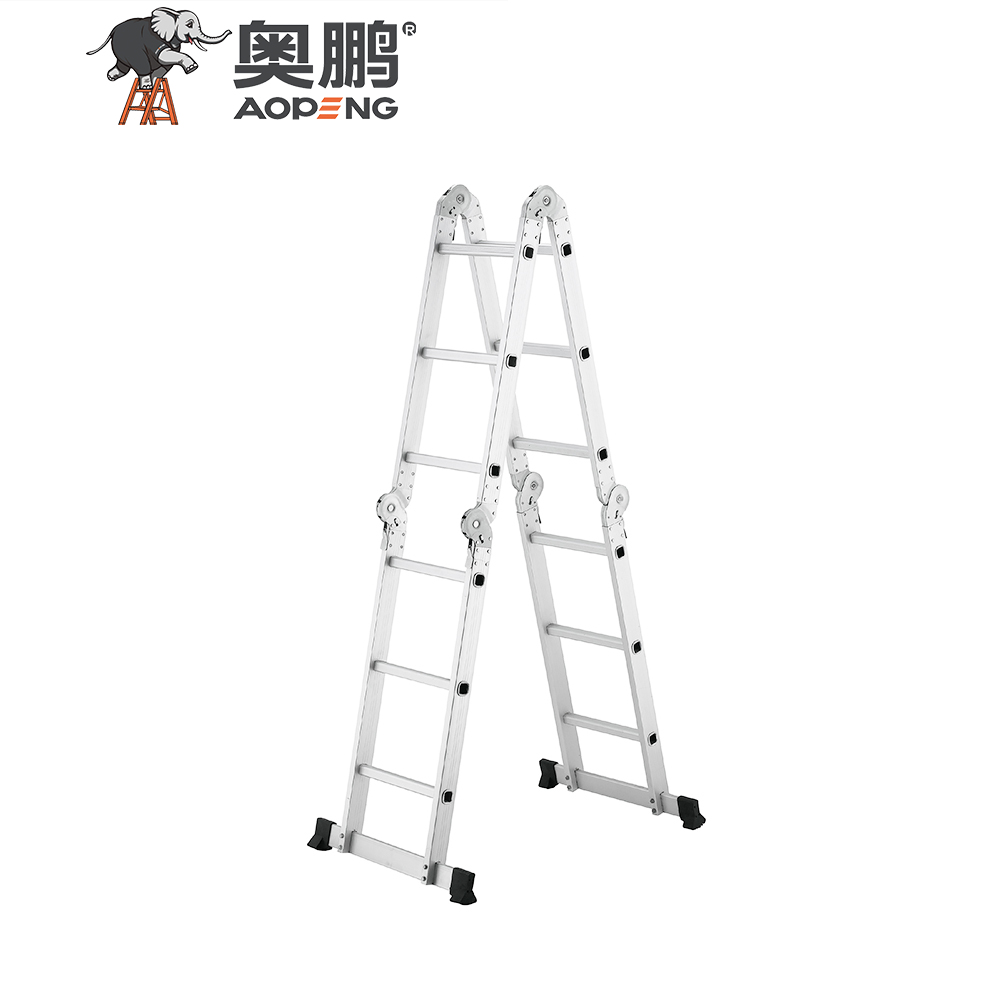 AP-403 Aopeng folding ladder heavy duty step tall ladders multipurpose aluminum extension scaffolding platform, 150kg